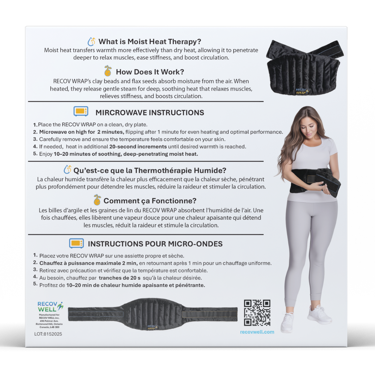 RECOV WRAP - COMPRESSE CHALEUR HUMIDE